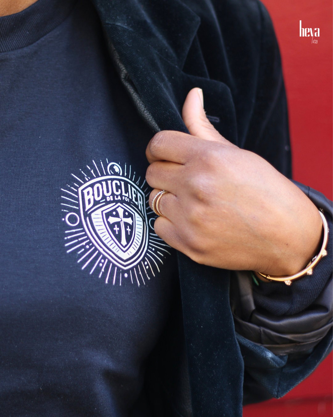 Esdras I Suprématie - T-shirt noir Bouclier de la foi