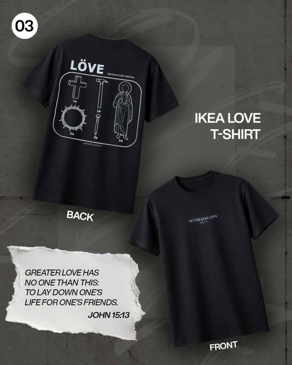 Love IKEA Design I Tee-shirt noir