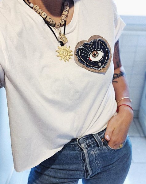 I saved the fish - Eye Love You - T-shirt brodé