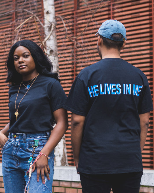 Christlivesinme - He lives in me - T-shirt noir unisexe