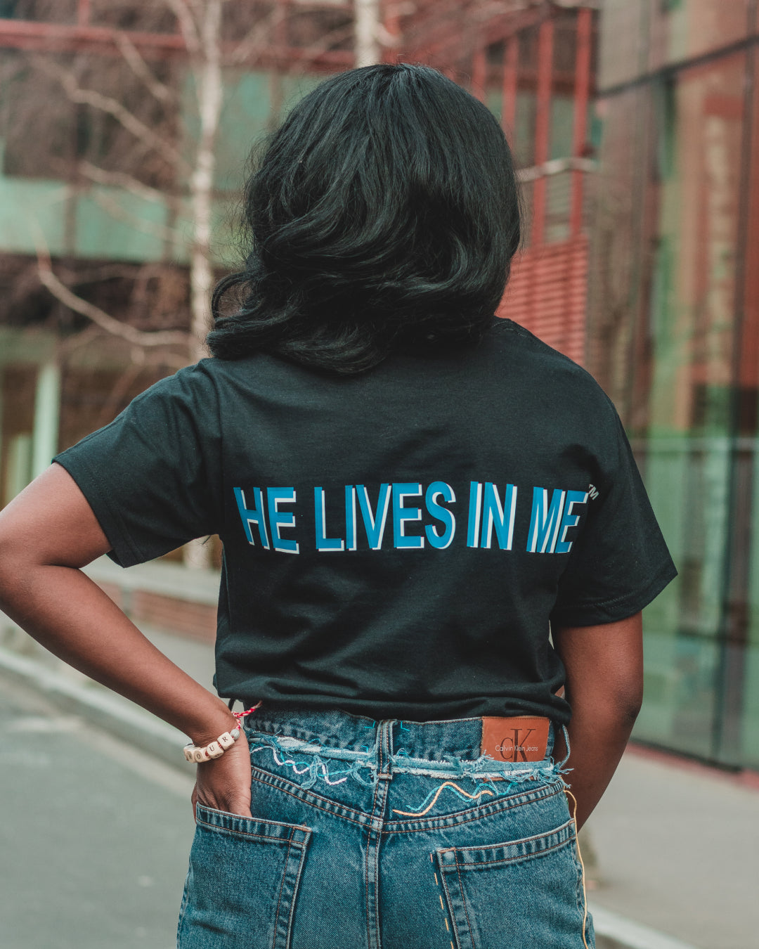 Christlivesinme - He lives in me - T-shirt noir unisexe