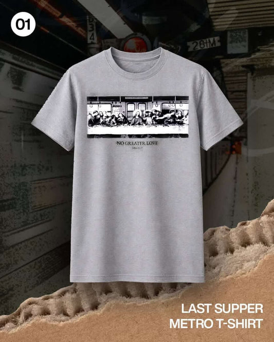 Last Supper Metro I Tee-shirt gris