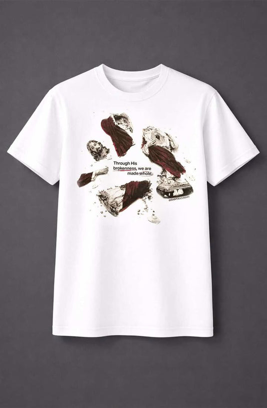 Brokenness Design I Tee-shirt blanc