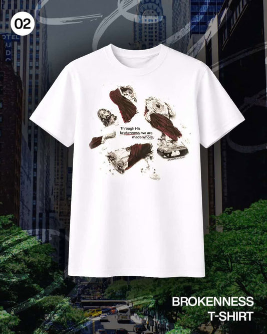 Brokenness Design I Tee-shirt blanc